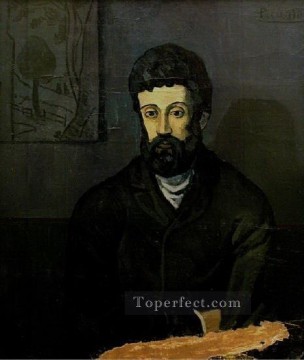 portrait man goatee Painting - Portrait of Man Man in Blue 1902 Pablo Picasso